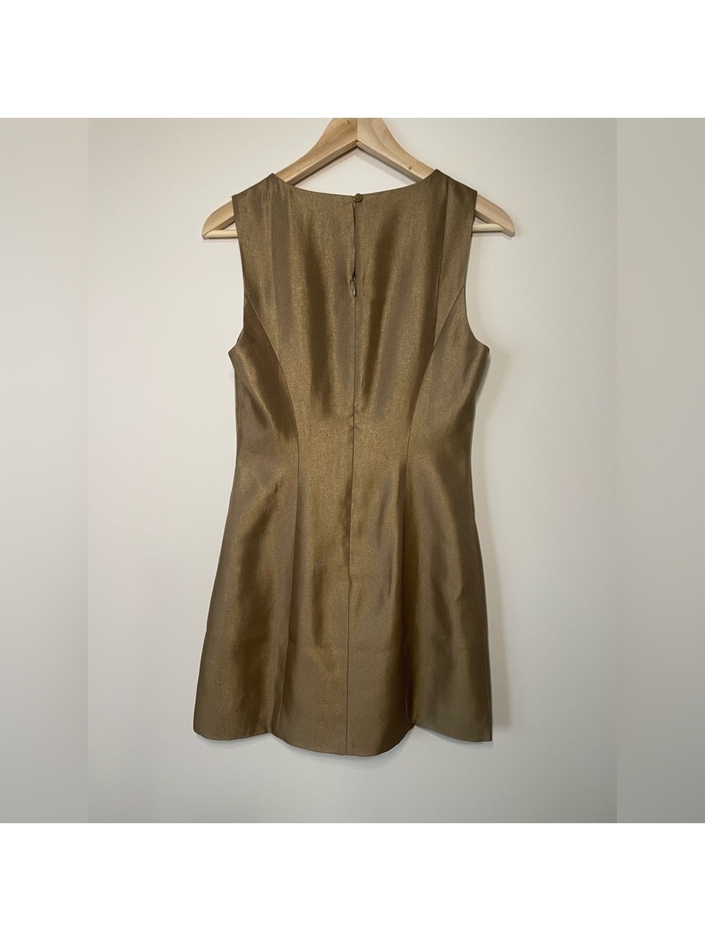NEW Reformation Citron Mini Sleeveless Dress Brown Bronze | US 6 UK 10 - Picture 7 of 13